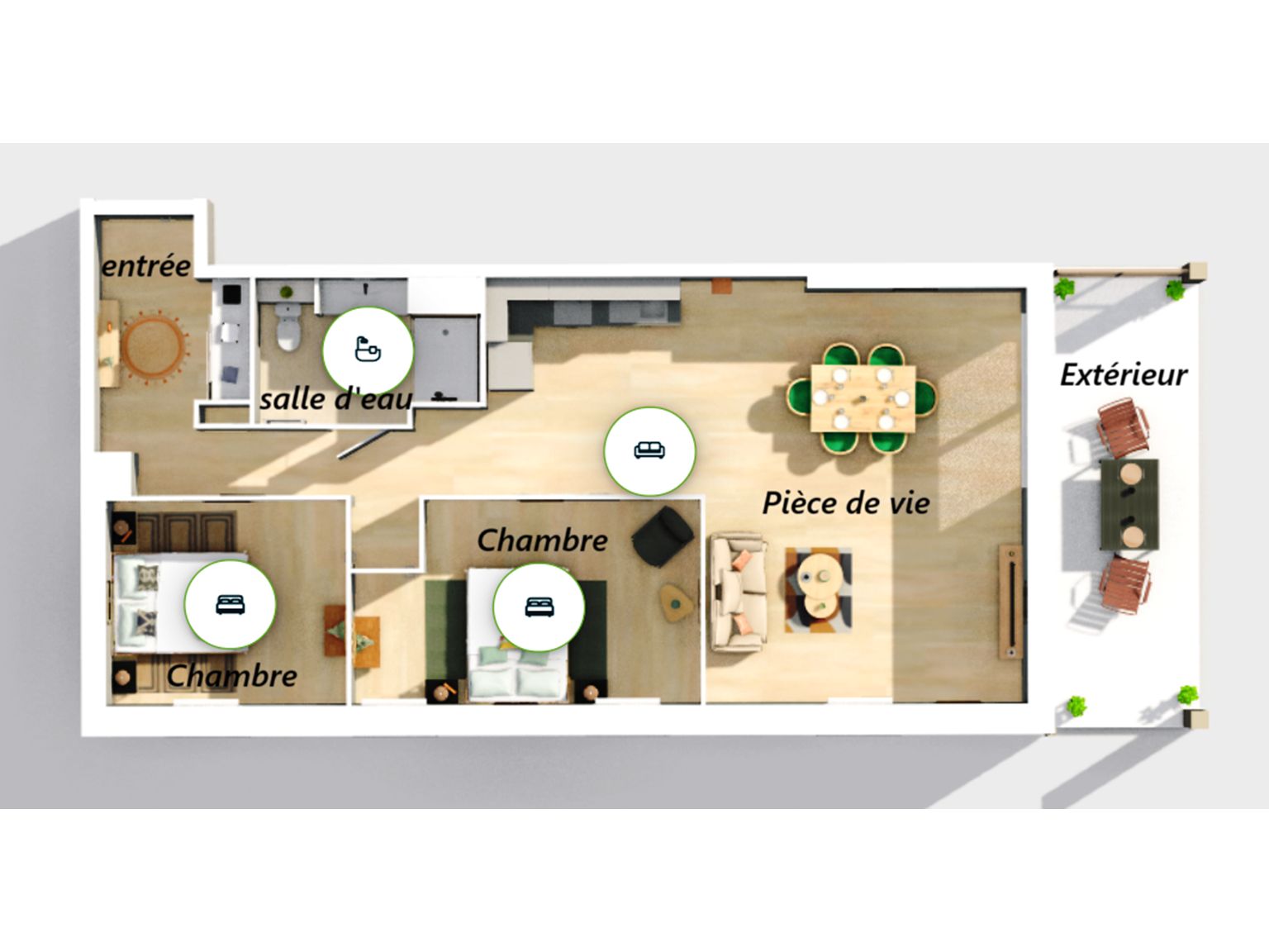 image du bien immobilier Appartement T3 ST CHAFFREY