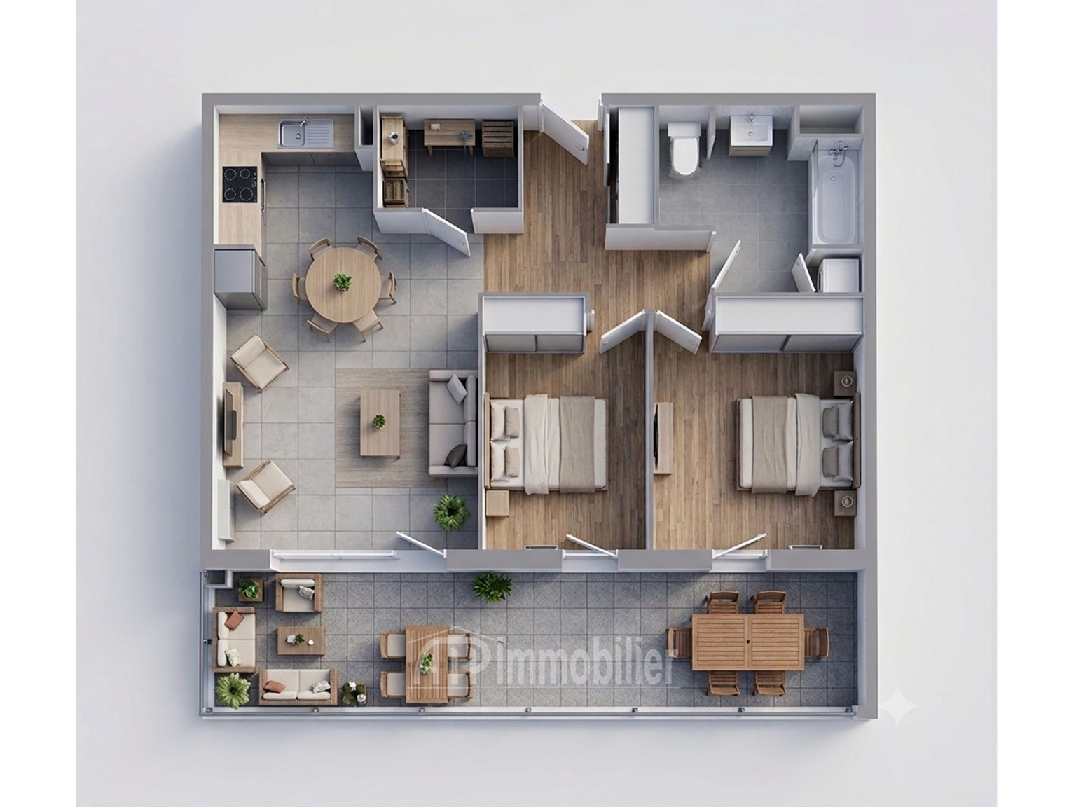 image du bien immobilier Appartement T3 Valras Plage